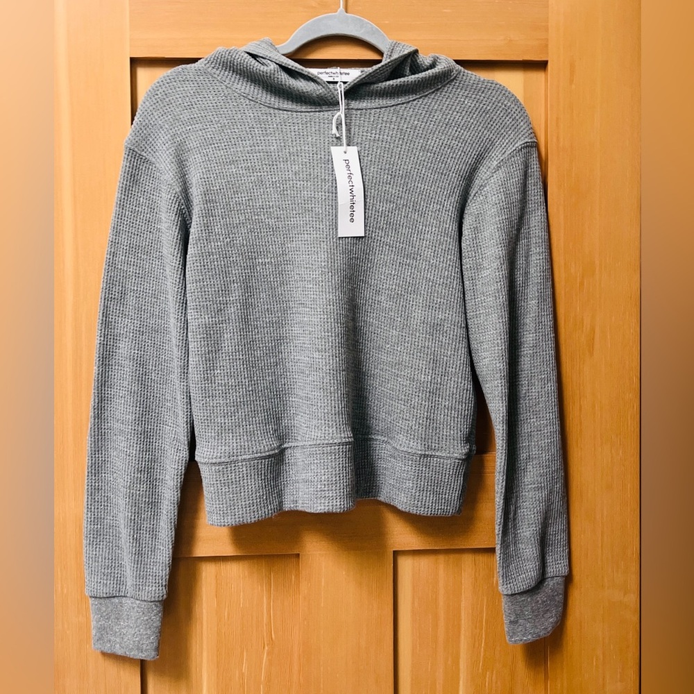 perfectwhitetee Azalia Waffle Hoodie - S NWT